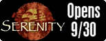 Serenity movie opens 9/30/2005