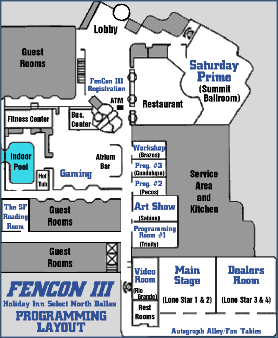 FenCon III Programming Layout and Hotel Map (63k)