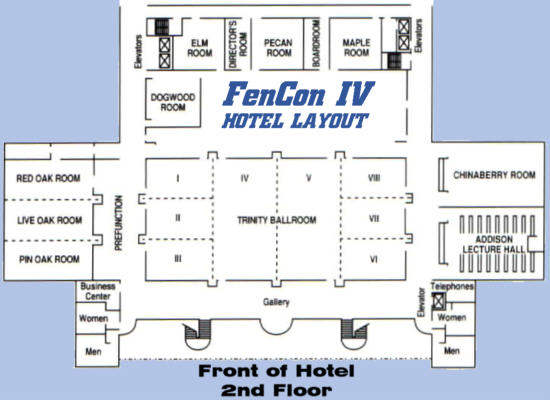 FenCon IV Hotel Map and Programming Layout (basic)