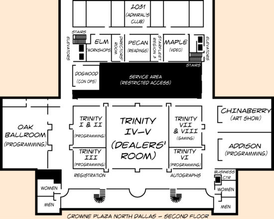 FenCon VI Hotel Map and Programming Layout (basic)