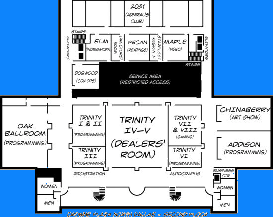 FenCon VII Hotel Map and Programming Layout (basic)