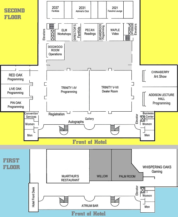 FenCon VIII Hotel Map and Programming Layout (basic)