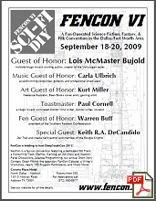 2009 FenCon convention flyer (available for download)