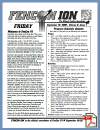 2009 FenCon ION newsletter #1